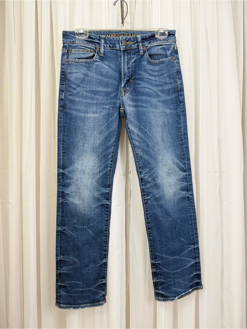 American Eagle Men’s Slim Straight Jeans 30x29 Medium Wash Stretch